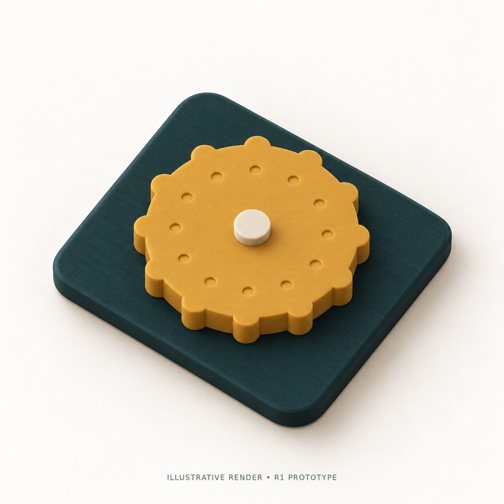 Illustrative render of Orbit Thumbwheel
